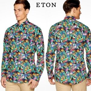 ETON Men's Multicolor Floral Shirt Size 15(S) BNWT